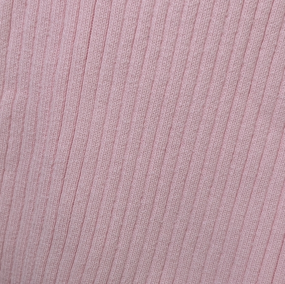 Liz Claiborne Pink Ribbed Cotton Henley Sweater L Soft Girl Romantic Coquette - Picture 4 of 7